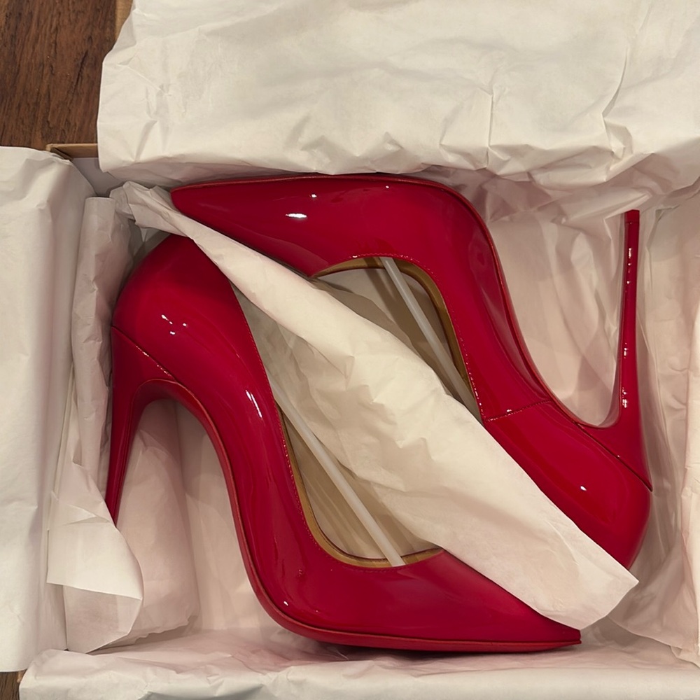 NWT Christian Louboutin So Kate Patent Leather Red 39.5 120mm
